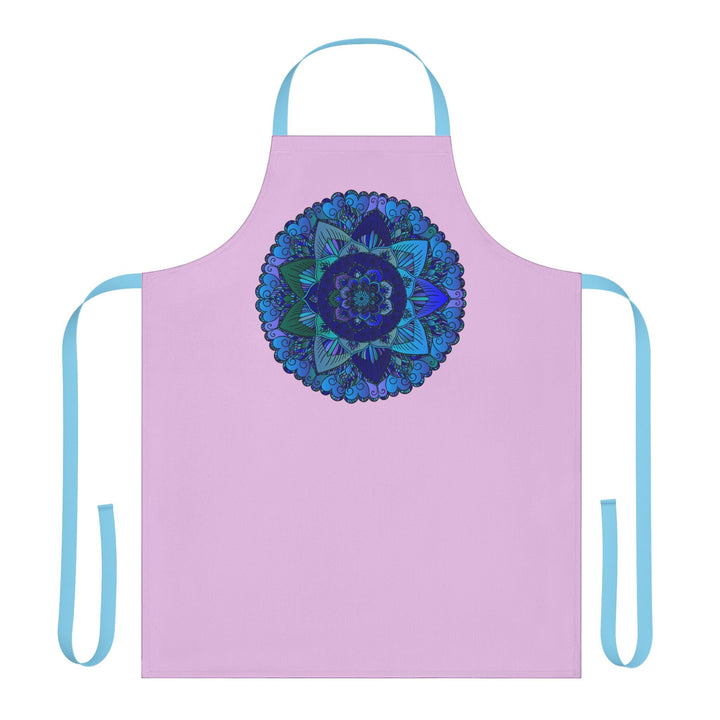 Lilac Mandala Apron - Hand Drawn Art All Over Prints - Blululi