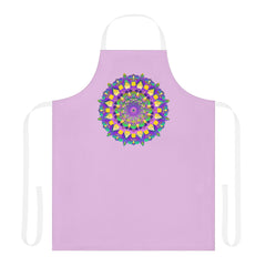 Lilac Mandala Apron - Hand Drawn Art All Over Prints - Blululi