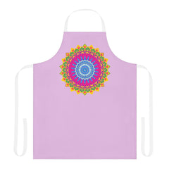 Lilac Mandala Apron - Hand Drawn Art All Over Prints - Blululi