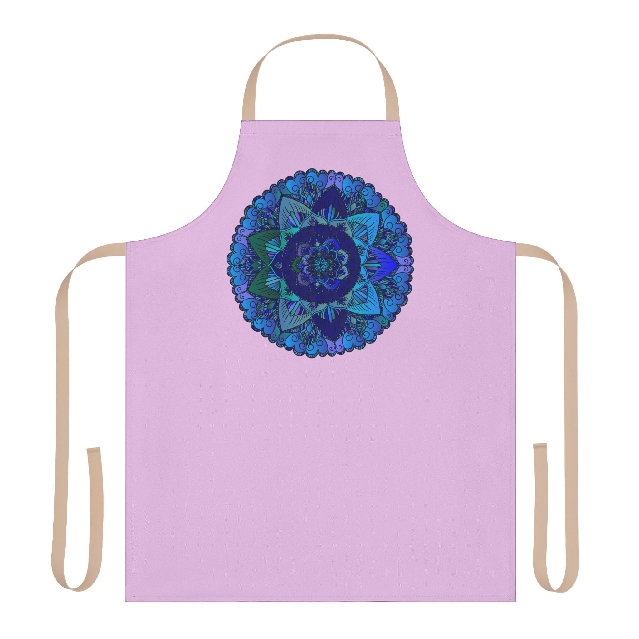 Lilac Mandala Apron - Hand Drawn Art All Over Prints - Blululi