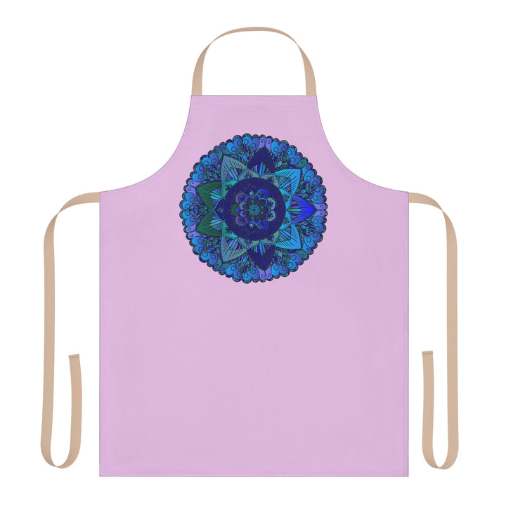 Lilac Mandala Apron - Hand Drawn Art All Over Prints - Blululi