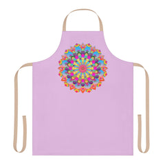 Lilac Mandala Apron - Hand Drawn Art All Over Prints - Blululi