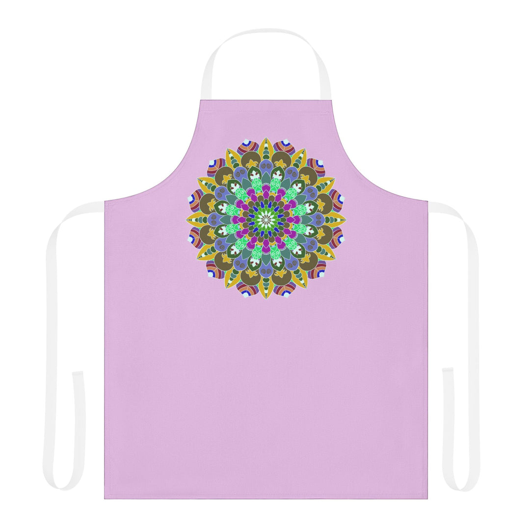 Lilac Mandala Apron - Hand Drawn Art All Over Prints - Blululi