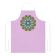 Lilac Mandala Apron - Hand Drawn Art All Over Prints - Blululi