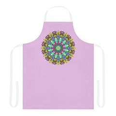 Lilac Mandala Apron - Hand Drawn Art All Over Prints - Blululi