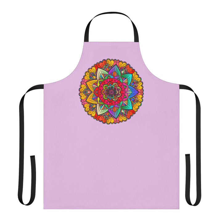 Lilac Mandala Apron - Hand Drawn Art All Over Prints - Blululi