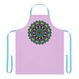 Lilac Mandala Apron - Hand Drawn Art All Over Prints - Blululi