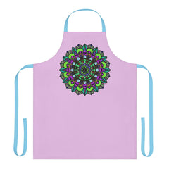 Lilac Mandala Apron - Hand Drawn Art All Over Prints - Blululi