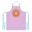 Lilac Mandala Apron - Hand Drawn Art All Over Prints - Blululi