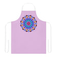 Lilac Mandala Apron - Hand - Drawn Art All Over Prints - Blululi