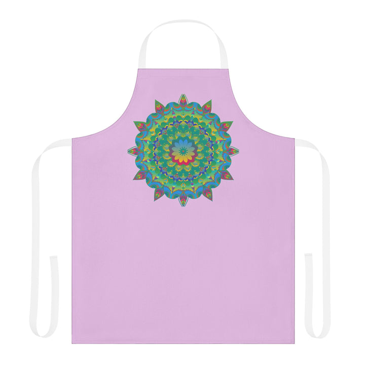 Lilac Mandala Apron - Hand Drawn Art Kitchen All Over Prints - Blululi