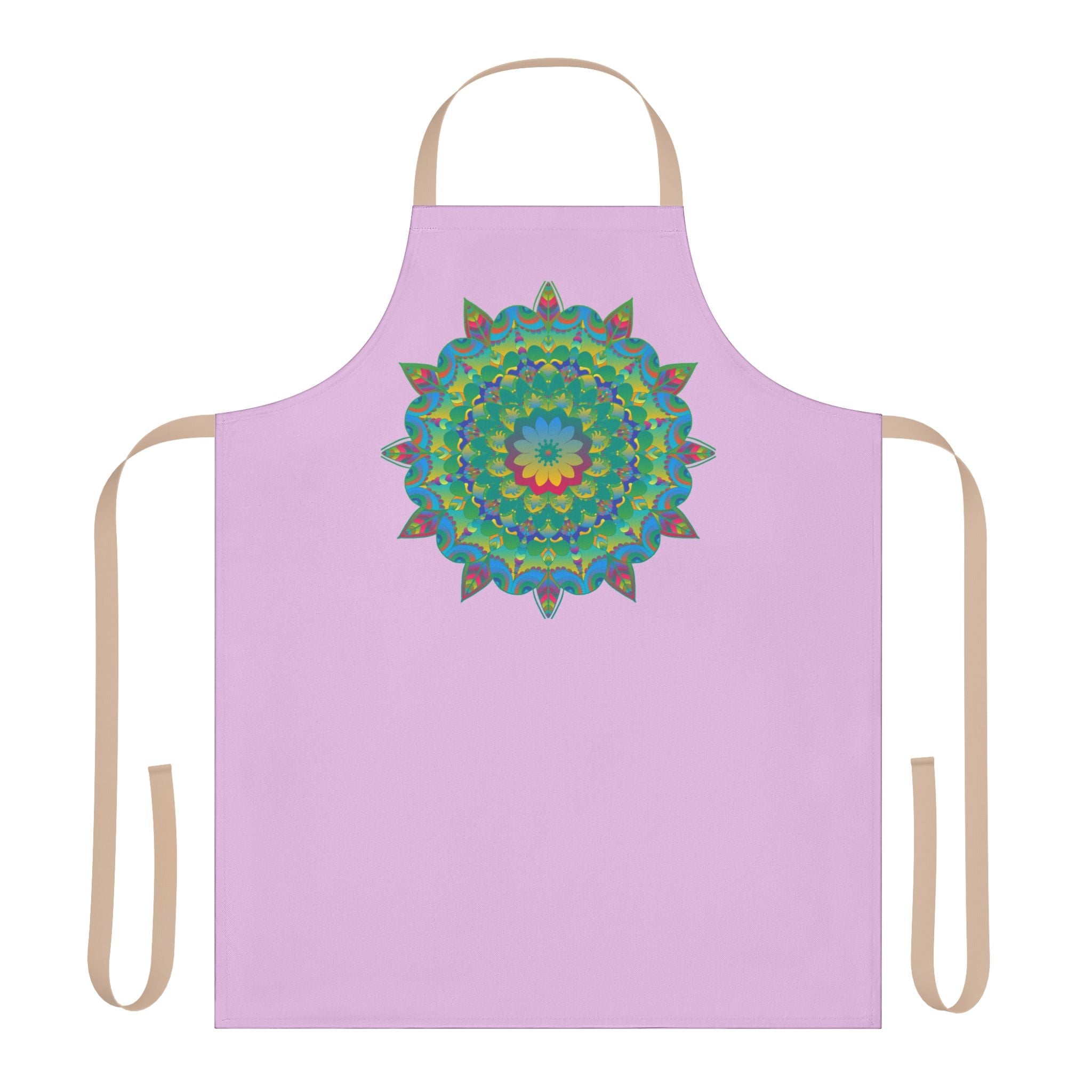 Lilac Mandala Apron - Hand Drawn Art Kitchen All Over Prints - Blululi