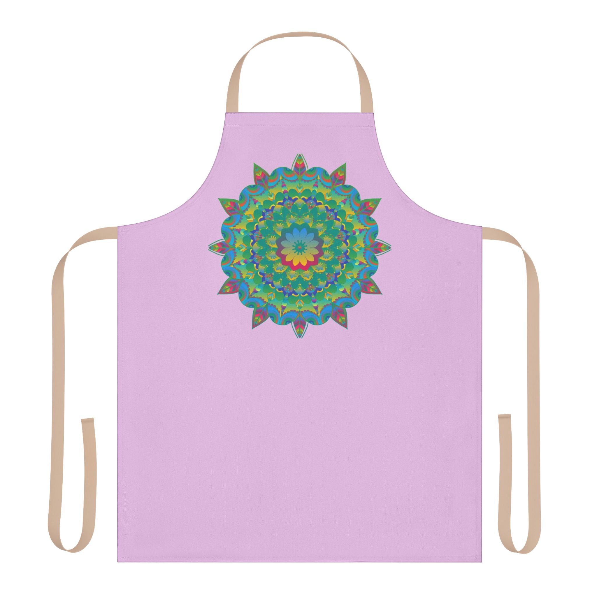 Lilac Mandala Apron - Hand Drawn Art Kitchen All Over Prints - Blululi