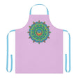Lilac Mandala Apron - Hand Drawn Art Kitchen All Over Prints - Blululi