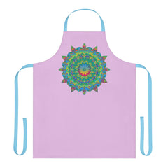 Lilac Mandala Apron - Hand Drawn Art Kitchen All Over Prints - Blululi