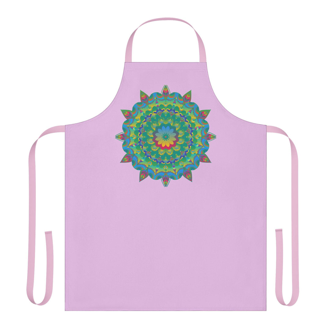 Lilac Mandala Apron - Hand Drawn Art Kitchen All Over Prints - Blululi