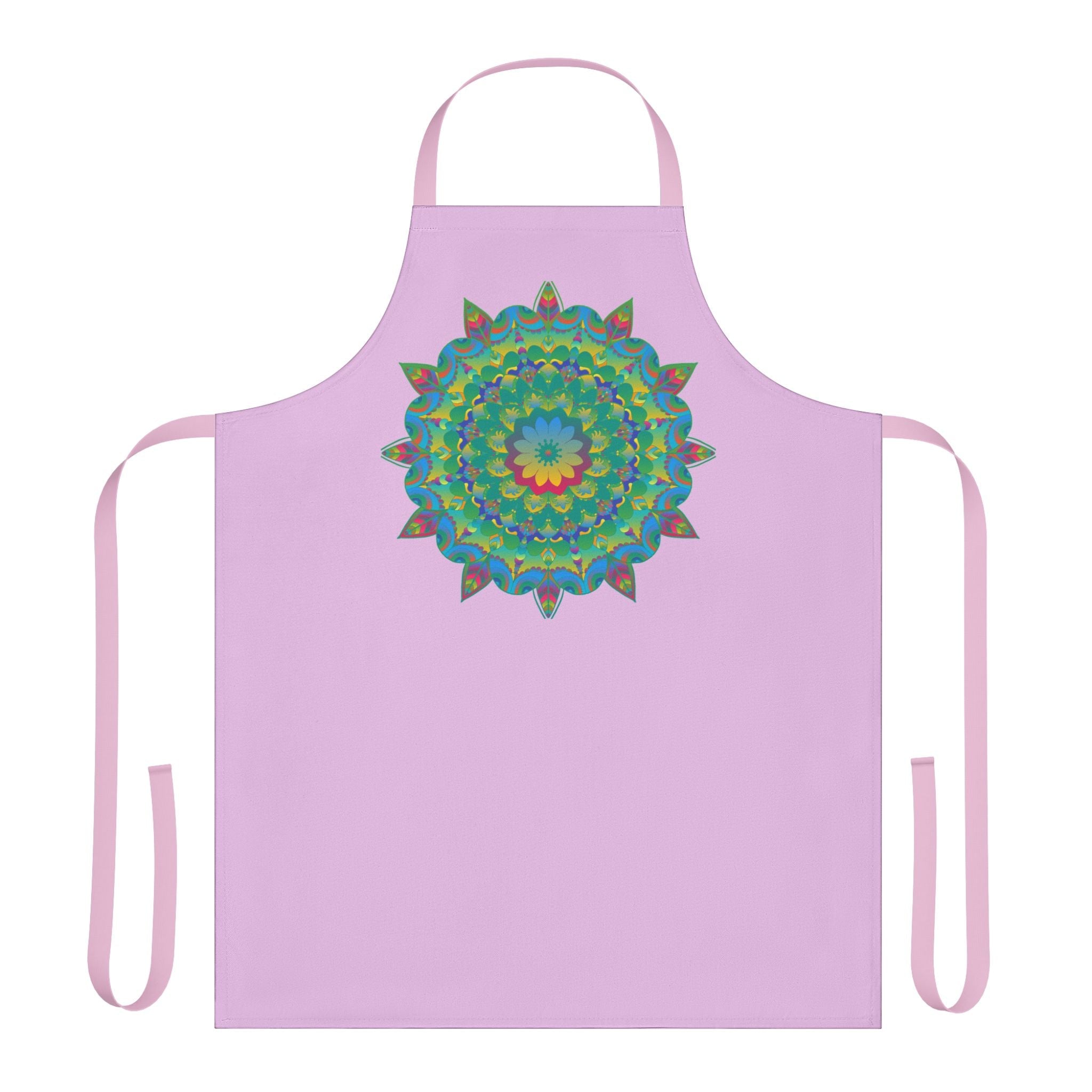 Lilac Mandala Apron - Hand Drawn Art Kitchen All Over Prints - Blululi