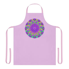 Lilac Mandala Apron - Hand Drawn Art Kitchen Decor All Over Prints - Blululi