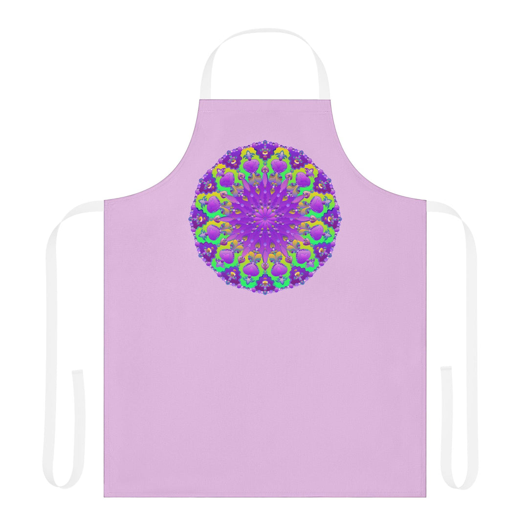 Lilac Mandala Apron - Hand Drawn Art Kitchen Decor All Over Prints - Blululi