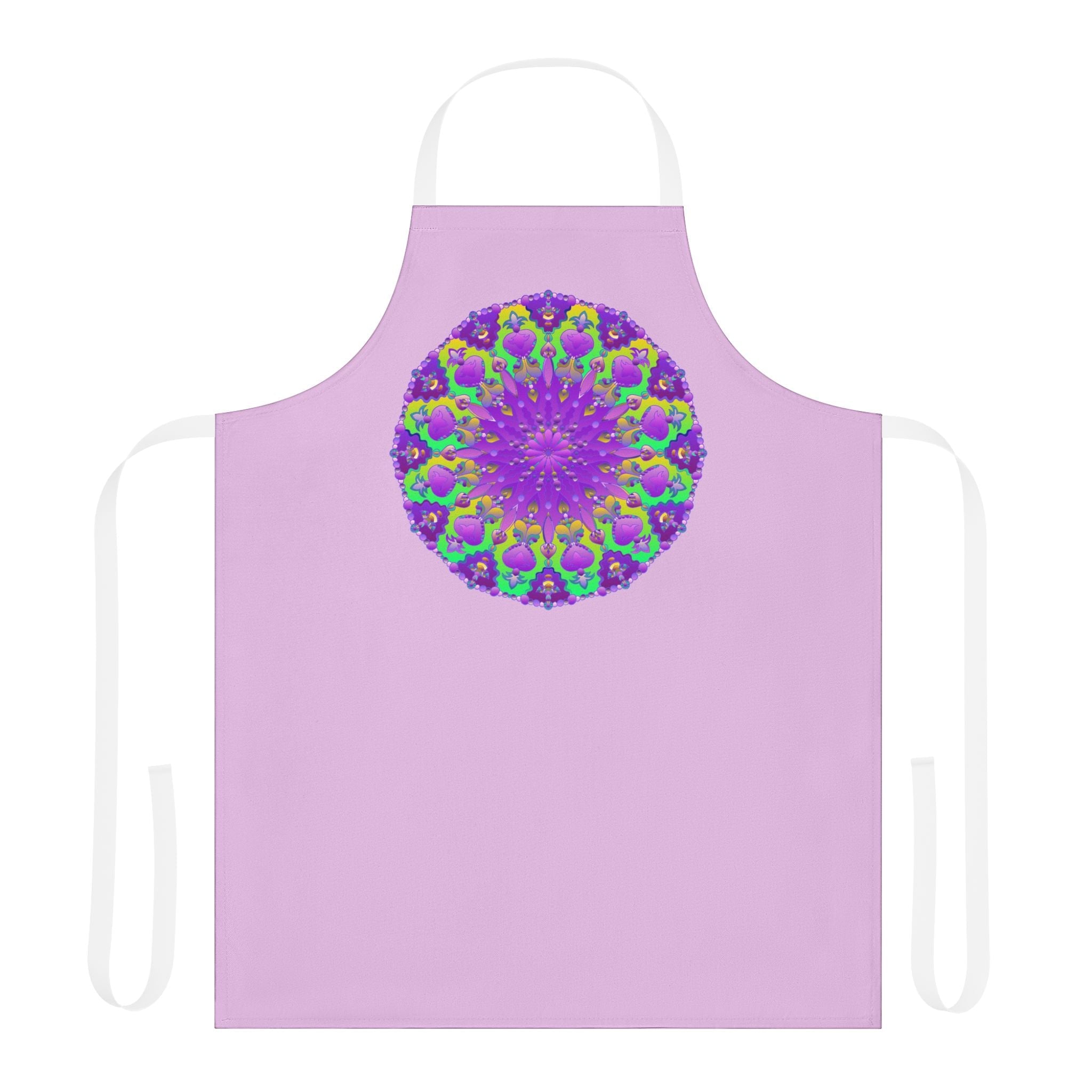 Lilac Mandala Apron - Hand Drawn Art Kitchen Decor All Over Prints - Blululi