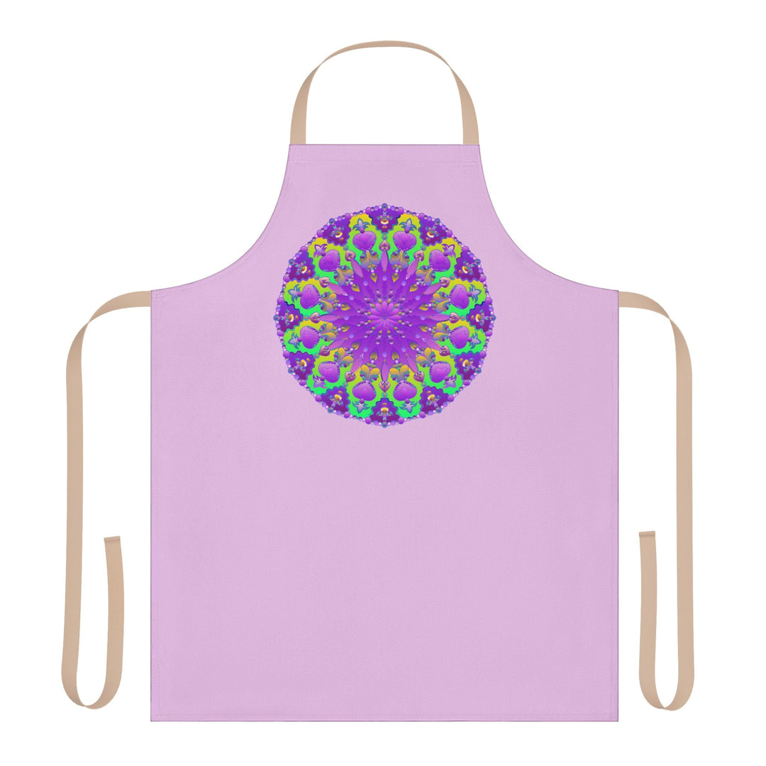 Lilac Mandala Apron - Hand Drawn Art Kitchen Decor All Over Prints - Blululi