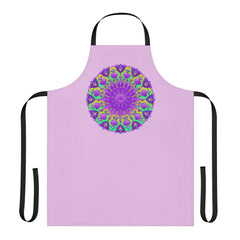 Lilac Mandala Apron - Hand Drawn Art Kitchen Decor All Over Prints - Blululi