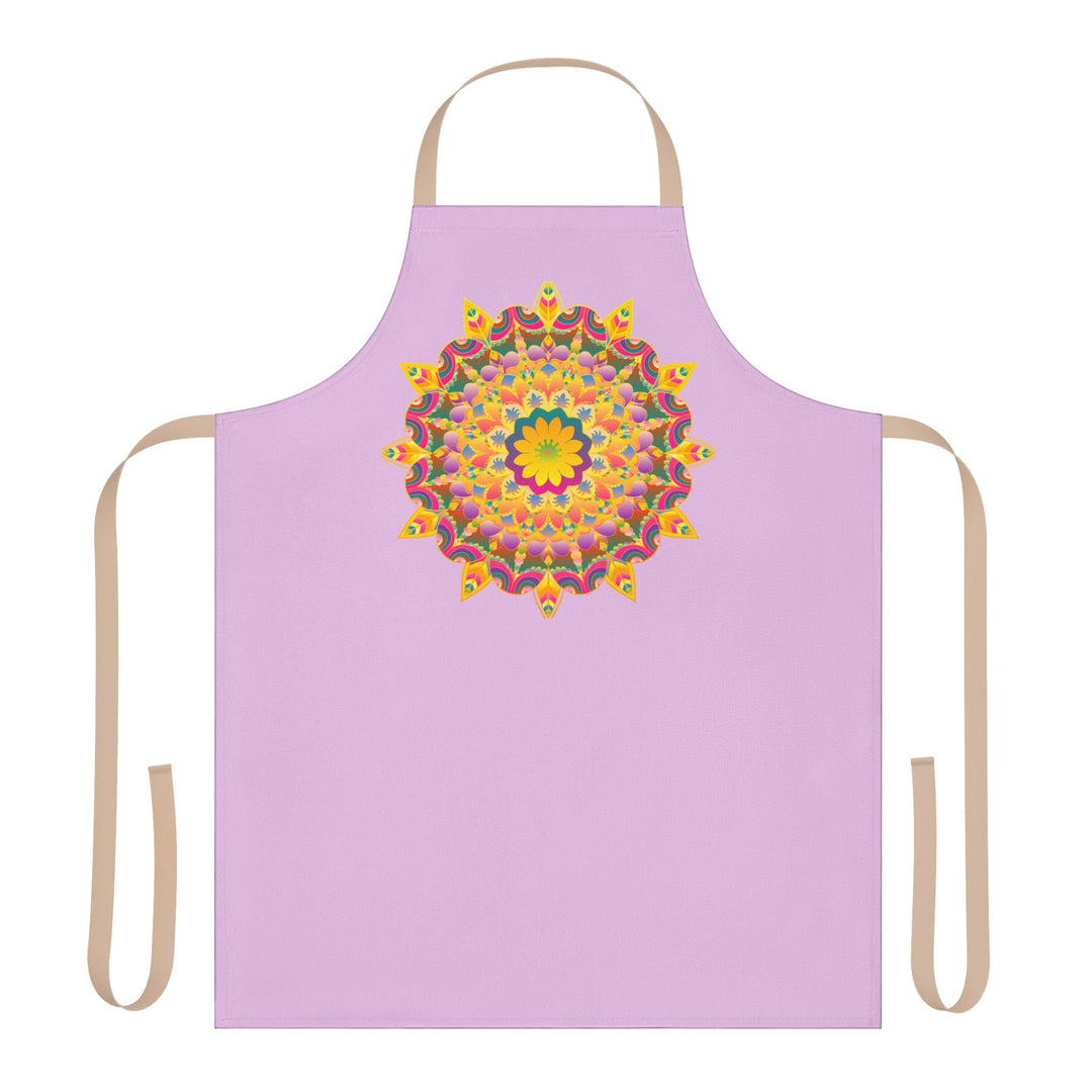 Lilac Mandala Apron - Hand - Drawn Art Kitchen Wear All Over Prints - Blululi