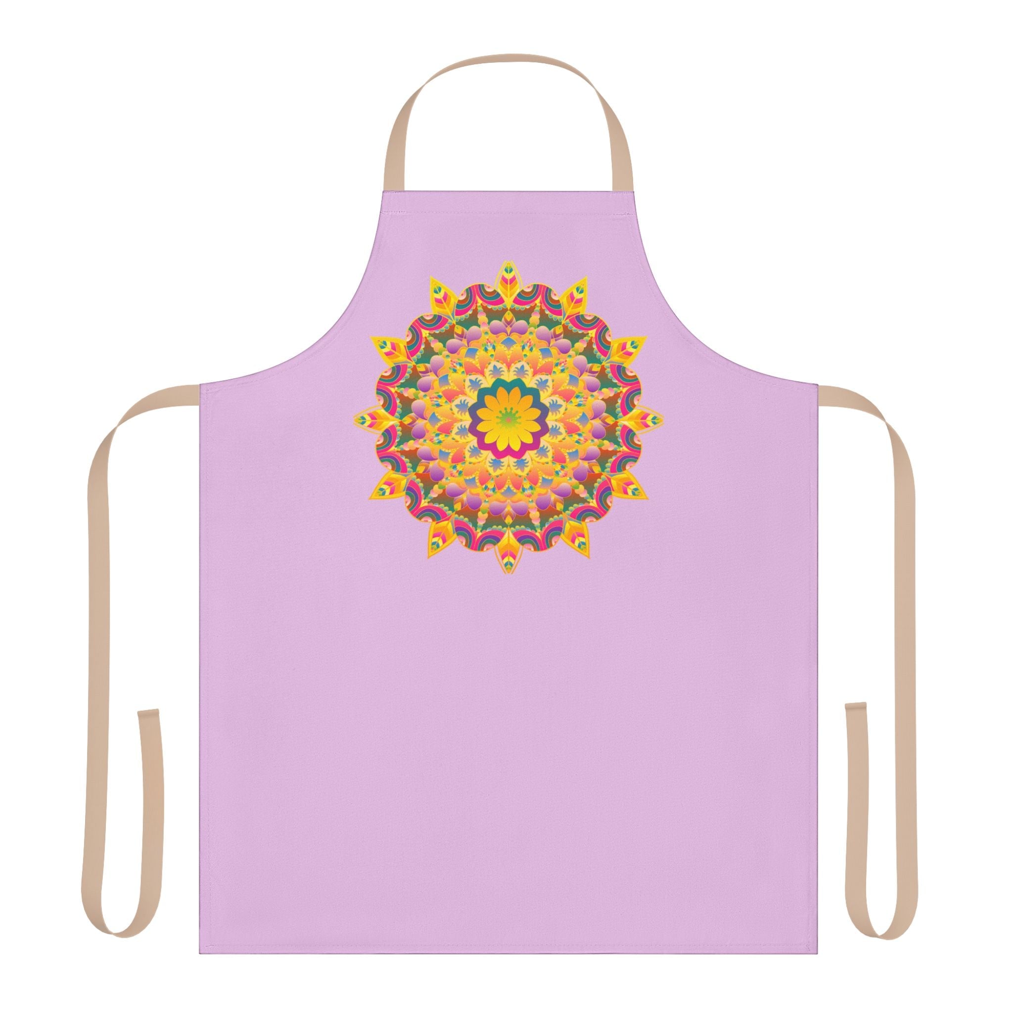 Lilac Mandala Apron - Hand - Drawn Art Kitchen Wear All Over Prints - Blululi