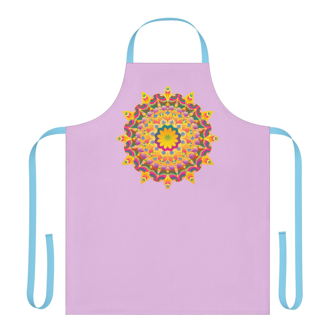 Lilac Mandala Apron - Hand - Drawn Art Kitchen Wear All Over Prints - Blululi