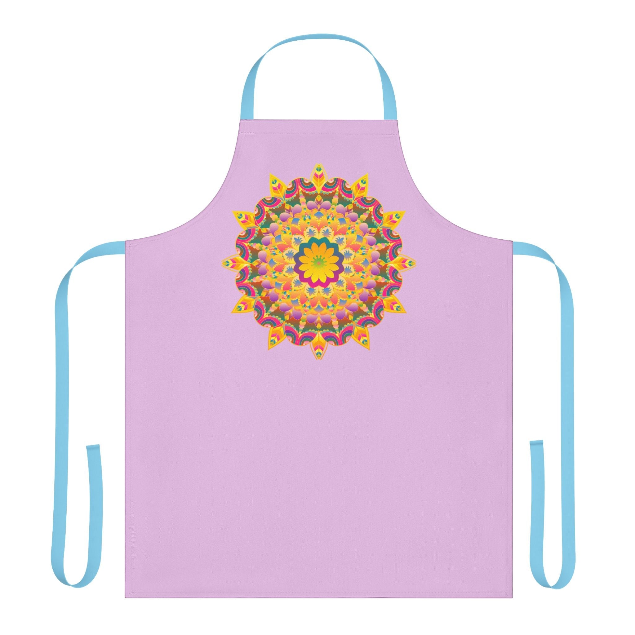 Lilac Mandala Apron - Hand - Drawn Art Kitchen Wear All Over Prints - Blululi