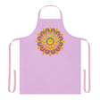 Lilac Mandala Apron - Hand - Drawn Art Kitchen Wear All Over Prints - Blululi