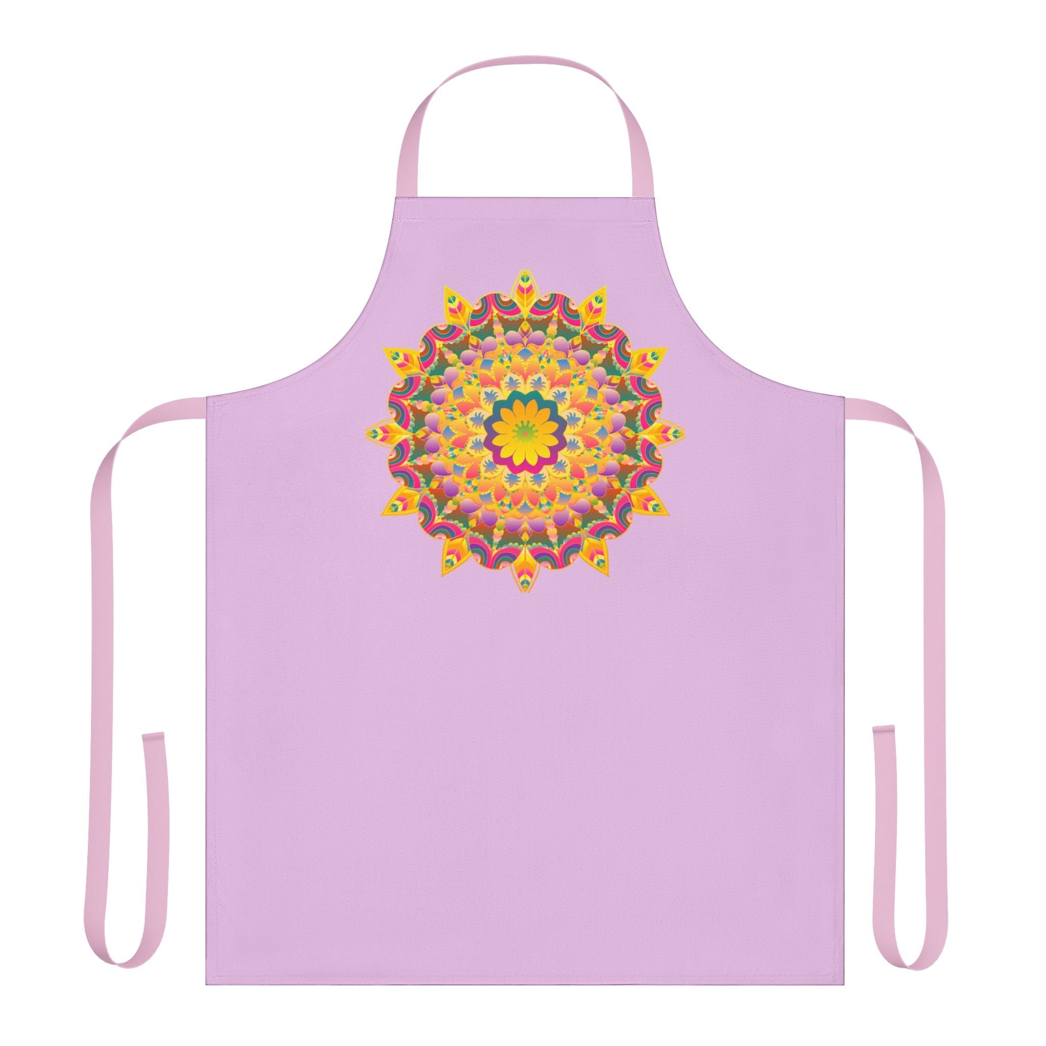 Lilac Mandala Apron - Hand - Drawn Art Kitchen Wear All Over Prints - Blululi