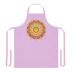 Lilac Mandala Apron - Hand - Drawn Art Kitchen Wear All Over Prints - Blululi