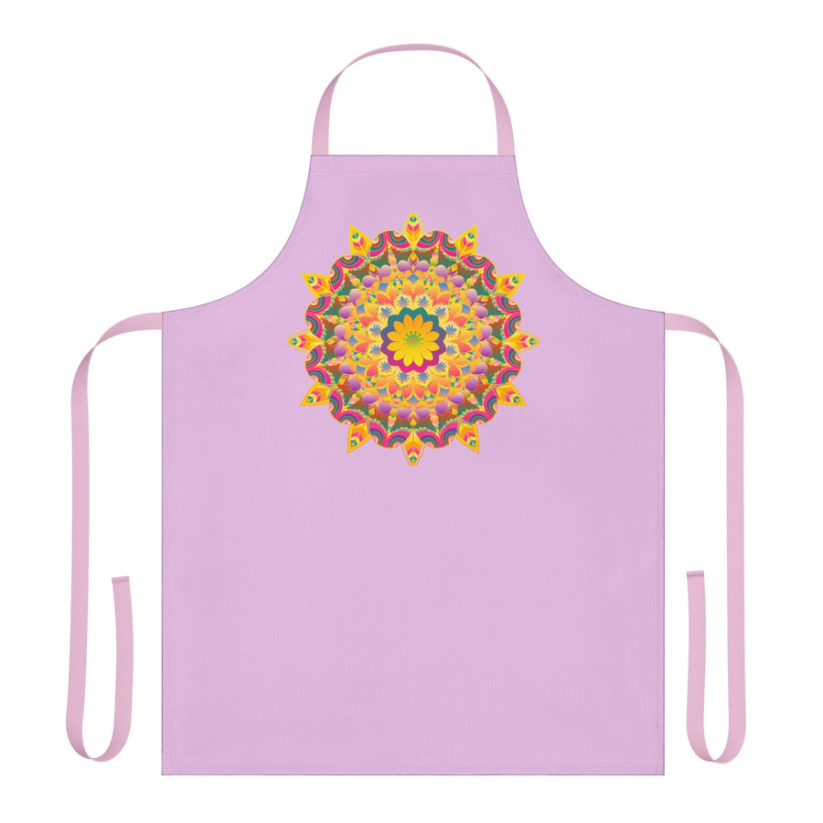 Lilac Mandala Apron - Hand - Drawn Art Kitchen Wear All Over Prints - Blululi