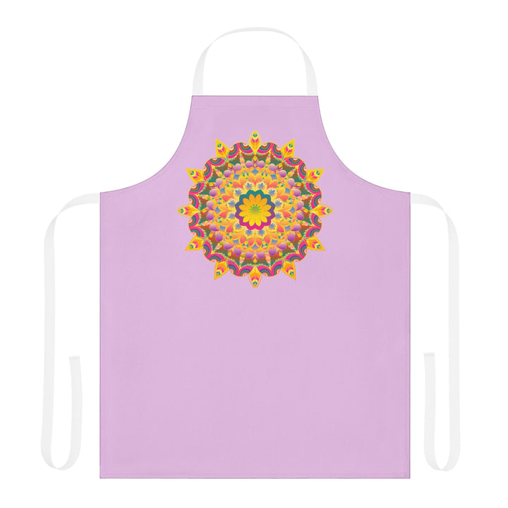 Lilac Mandala Apron - Hand - Drawn Art Kitchen Wear All Over Prints - Blululi