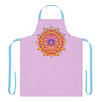 Lilac Mandala Apron - Hand Drawn Floral Art All Over Prints - Blululi
