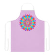 Lilac Mandala Apron - Hand Drawn Floral Art All Over Prints - Blululi