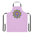 Lilac Mandala Apron - Hand Drawn Floral Art All Over Prints - Blululi