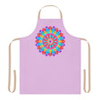 Lilac Mandala Apron - Hand Drawn Floral Art All Over Prints - Blululi