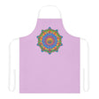 Lilac Mandala Apron - Hand Drawn Floral Art All Over Prints - Blululi