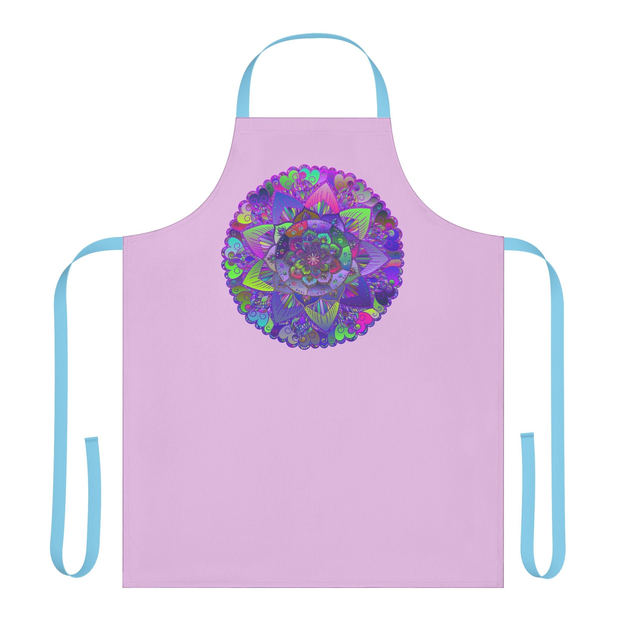 Lilac Mandala Apron - Intricate Hand Drawn Design All Over Prints - Blululi