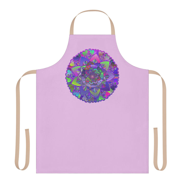 Lilac Mandala Apron - Intricate Hand Drawn Design All Over Prints - Blululi