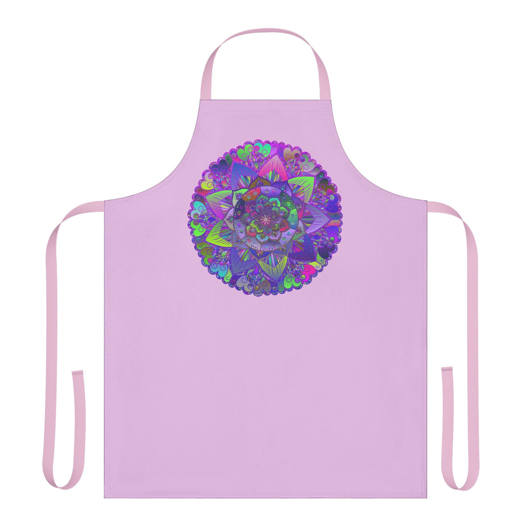 Lilac Mandala Apron - Intricate Hand Drawn Design All Over Prints - Blululi