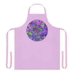 Lilac Mandala Apron - Intricate Hand Drawn Design All Over Prints - Blululi