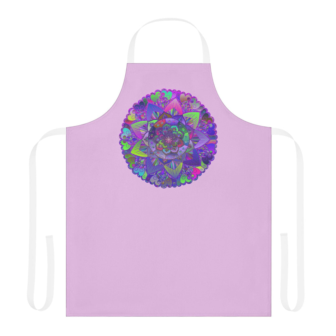 Lilac Mandala Apron - Intricate Hand Drawn Design All Over Prints - Blululi