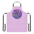 Lilac Mandala Apron - Intricate Hand Drawn Design All Over Prints - Blululi