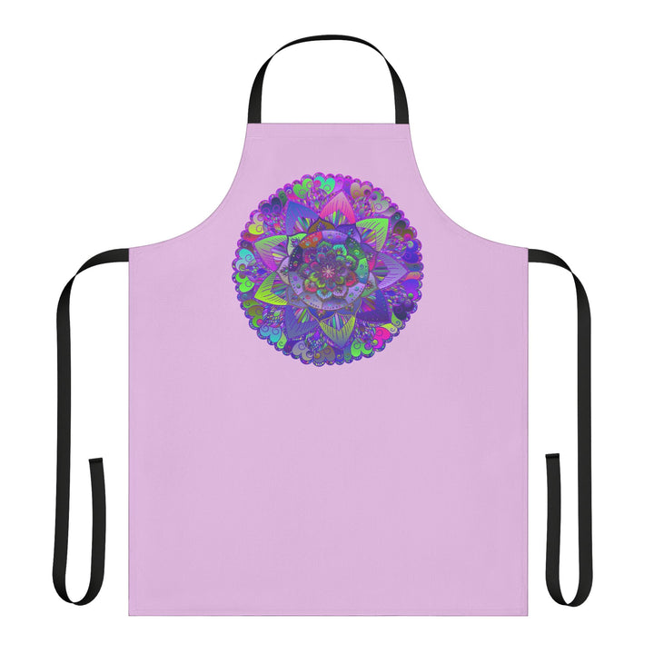 Lilac Mandala Apron - Intricate Hand Drawn Design All Over Prints - Blululi