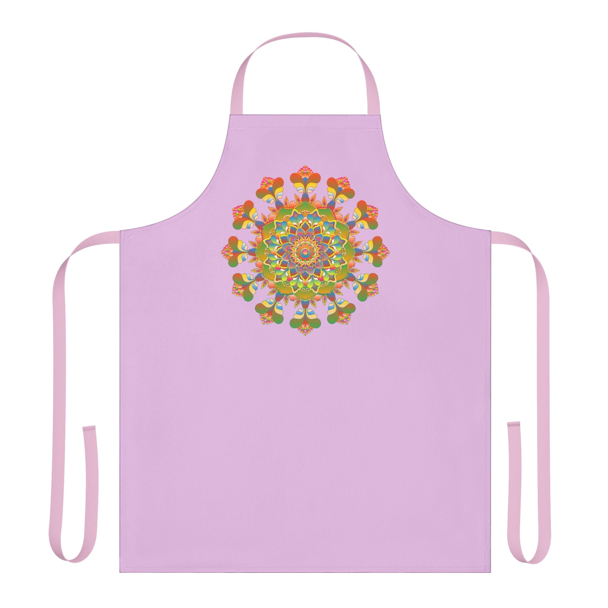 Lilac Mandala Apron - Kitchen Art All Over Prints - Blululi