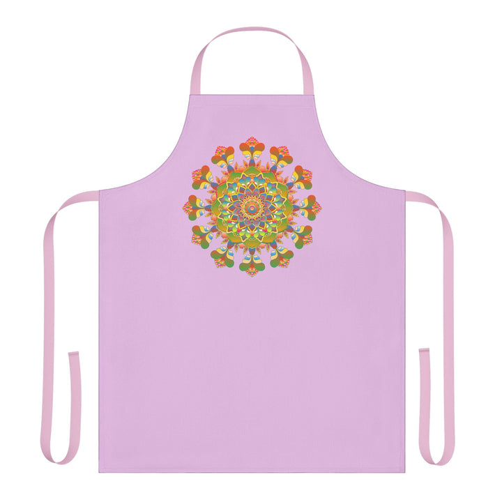 Lilac Mandala Apron - Kitchen Art All Over Prints - Blululi