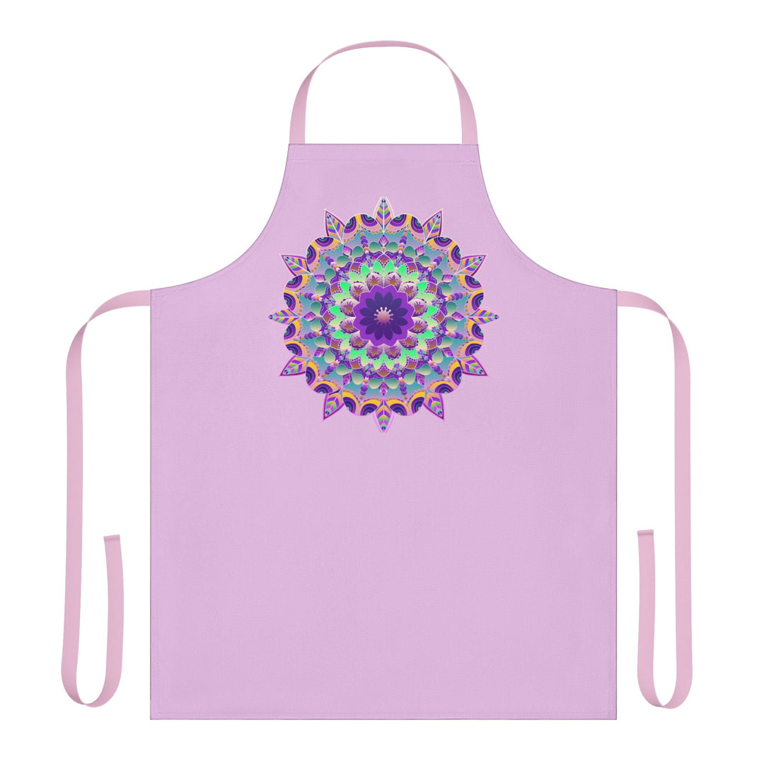 Lilac Mandala Apron - Kitchen Art All Over Prints - Blululi